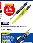 Marqueur de chantier 26cm 2B - Lyra - Screwfix à Cambrai Marqueur de chantier 26cm 2B - Lyra en promo chez Screwfix Cambrai à 8,99 €