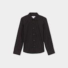 Chemise manches longues noir garçon en promo chez La Halle Chemise manches longues noir garçon dans le catalogue La Halle