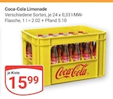 Aktuelles Coca-Cola Limonade Angebot bei GLOBUS in Siegen (Universitätsstadt) ab 15,99 €