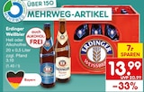 Weißbier Hell oder Alkoholfrei Angebote von Erdinger bei Netto Marken-Discount Weiden für 13,99 €