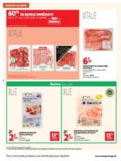 Promos Jambon Cru dans le catalogue "COMME EN ITALIE" de Auchan Hypermarché Jambon Cru en promo dans le catalogue Auchan Hypermarché à la page 4