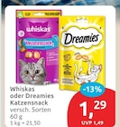 Knuspertaschen Katzensnack von Whiskas für 1,29 € bei budni im Angebot Knuspertaschen Katzensnack von Whiskas im aktuellen budni Prospekt