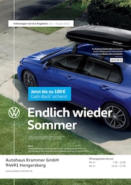 Volkswagen Prospekt für Thundorf i.UFr. mit 1 Seite Volkswagen Prospekt für Thundorf i.UFr.: Endlich wieder Sommer, 1 Seite, 01.06.2022 - 31.08.2022