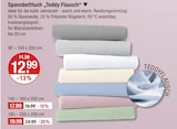 Spannbettlaken im V-Markt Prospekt Spannbetttuch „Teddy Flausch“ im aktuellen V-Markt Prospekt für 12,99 €