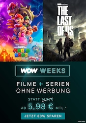 Aktueller WOW Prospekt "WOW Weeks - Filme + Serien ohne Werbung ab 5,98€" mit 1 Seite