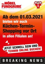 Die Möbelfundgrube Prospekt für Otterbach mit 1 Seiten Die Möbelfundgrube Prospekt für Otterbach: "BREAKING NEWS!", 1 Seiten, 26.02.2021 - 07.03.2021