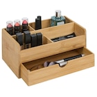 Organisateur de maquillage en bambou naturel 25x15xH11cm en promo chez Gifi Béziers à 9,99 €