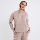 Promo Sweat hoodie molleton à capuche beige femme à 7,99 € dans le catalogue La Halle à Castres
