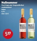 Pinot Grigio oder Tempranillo Rosé entalkoholisiert Angebote von Nullnummer bei Getränke Hoffmann Krefeld für 5,49 €