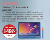 Tablet mit TPU Schutzhülle im V-Markt Prospekt Tablet mit TPU Schutzhülle von Lenovo im aktuellen V-Markt Prospekt für 149,00 €