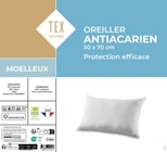 Oreiller "Anti-acarien" - TEX HOME en promo chez Carrefour Sainte-Geneviève-des-Bois à 12,99 €