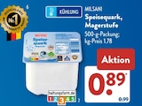 Speisequark, Magerstufe im ALDI SÜD Prospekt Speisequark, Magerstufe von Milsani im aktuellen ALDI SÜD Prospekt für 0,89 €