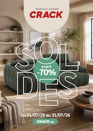 Prospectus Crack à Vitry-le-François, "SOLDES jusqu'à -70%", 49 pages, 01/07/2026 - 31/07/2026