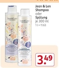 Shampoo oder Spülung Angebote von Jean & Len bei Rossmann Kaarst für 3,49 €