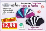Socquettes, 20 paires femme ou homme - RONLEY - Norma à Metz Socquettes, 20 paires femme ou homme - RONLEY en promo chez Norma Metz à 12,99 €
