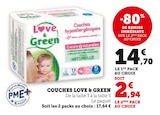 Couches - Love & Green en promo chez Hyper U Cambrai à 2,94 €