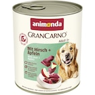 Zookauf Nienburg - Animonda Dog Dose GranCarno Adult mit Hirsch + Äpfeln 800 g Angebot im Prospekt Animonda Dog Dose GranCarno Adult mit Hirsch + Äpfeln 800 g bei Zookauf im Nienburg Prospekt für 2,49 €
