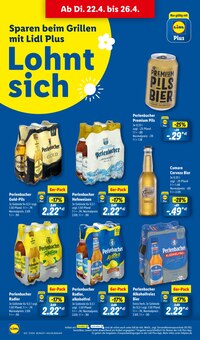 alkoholfreies Bier Angebot im Lidl Prospekt, gültig von 22.04.2025 bis 26.04.2025 alkoholfreies Bier Angebot im aktuellen Lidl Prospekt auf Seite 20