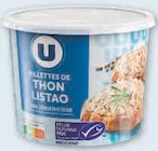 Rillettes de Thon Listao - U - U Express à Poitiers Rillettes de Thon Listao - U en promo chez U Express Poitiers à 1,19 €