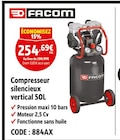 Compresseur silencieux vertical 50L - Facom dans le catalogue Screwfix