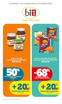 Prospectus Bi1 de la semaine "bi1 supermarché" avec 1 pages, valide du 07/10/2025 au 19/10/2025 pour Bourbon-Lancy et alentours