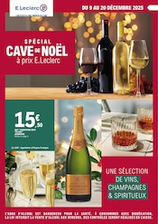 Catalogue E.Leclerc à Messas cette semaine, valable du 09/12/2025 au 20/12/2025 Prospectus E.Leclerc à Messas, "SPÉCIAL CAVE DE NOËL à prix E.LECLERC", 16 pages de promos valables du 09/12/2025 au 20/12/2025