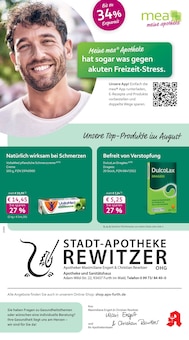 mea - meine apotheke Prospekt der KW 31 "Unsere August-Angebote" Aktueller mea - meine apotheke Prospekt "Unsere August-Angebote" Seite 1 von 4 Seiten