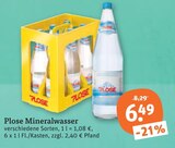 Mineralwasser von Plose im aktuellen tegut Prospekt für 6,49 €