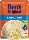 Express Reis oder Basmati Reis im Angebot bei REWE in Stuttgart Express Reis oder Basmati Reis Angebote von Ben’s Original bei REWE Stuttgart für 1,49 €