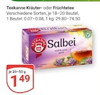 Kräutertee im Angebot bei GLOBUS in Trier Kräutertee Angebote von Teekanne bei GLOBUS Trier für 1,49 €