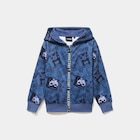 Sweat zippé à capuche Minecraft bleu gris garçon en promo chez La Halle Sweat zippé à capuche Minecraft bleu gris garçon dans le catalogue La Halle
