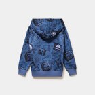 Sweat zippé à capuche Minecraft bleu gris garçon en promo chez La Halle Sweat zippé à capuche Minecraft bleu gris garçon dans le catalogue La Halle