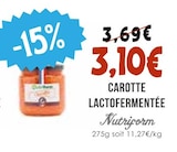Carotte lactofermentée - Nutrijorm à 3,10 € dans le catalogue Naturalia