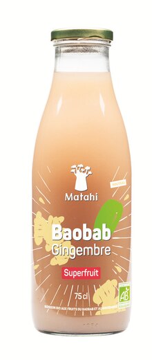 JUS BAOBAB GINGEMBRE - 75 cl - NaturéO à Asnières-sur-Seine JUS BAOBAB GINGEMBRE - 75 cl en promo chez NaturéO Asnières-sur-Seine à 4,49 €