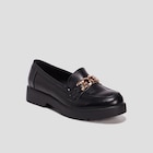 Mocassins à détails bijoux Liberto noir femme - La Halle à Neuilly-sur-Seine Mocassins à détails bijoux Liberto noir femme en promo chez La Halle Neuilly-sur-Seine à 39,99 €