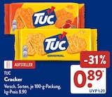 Cracker von TUC für 0,89 € bei ALDI SÜD im Angebot Cracker von TUC im aktuellen ALDI SÜD Prospekt