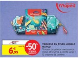 Trousse en tissu Jungle - Maped en promo chez Intermarché Montpellier à 6,99 €