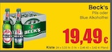 Pils oder Blue Alkoholfrei Angebote von Beck's bei RAN Kempten für 19,49 €