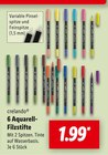 6 Aquarell-Filzstifte Angebote von crelando bei Lidl Kiel für 1,99 €