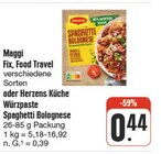 Fix, Food Travel Spaghetti Bolognese bei nah und gut im Rauhenebrach Prospekt für 0,44 €