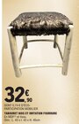 Promo Tabouret bois et imitation fourrure à 32,90 € dans le catalogue E.Leclerc à Gleizé