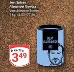 Allrounder Gewürz Angebote von Just Spices bei GLOBUS Neubrandenburg für 3,49 €