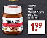 Nuss-Nougat-Creme im Angebot bei ALDI SÜD in Köln Nuss-Nougat-Creme Angebote von NUSSKATI bei ALDI SÜD Köln für 1,99 €