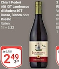 Poderi Alti Lambrusco di Modena IGT Rosso Angebote von Chiarli bei GLOBUS Herne für 2,49 €