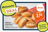 Wecker im tegut Prospekt Weizenbrötchen im aktuellen tegut Prospekt für 1,50 €
