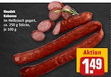 Aktuelle Mettwurst Angebote bei REWE in Essen Aktuelles Kabanos Angebot bei REWE in Essen ab 1,49 €