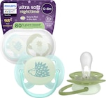 Schnuller ultra soft nighttime Silikon, türkis/grün, 0-6 Monate von PHILIPS AVENT im aktuellen dm-drogerie markt Prospekt für 8,45 €