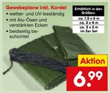 Gewebeplane inkl. Kordel Angebote bei Netto Marken-Discount Würzburg für 6,99 €