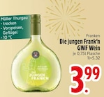 Wein im EDEKA Prospekt Die jungen Frank’n GWF Wein im aktuellen EDEKA Prospekt für 3,99 €