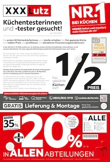 Aktueller XXXLutz Prospekt (Splietsdorf, 4 Seiten zum blättern XXXLutz Prospekt NR.1 BEI KÜCHEN mit 4 Seiten